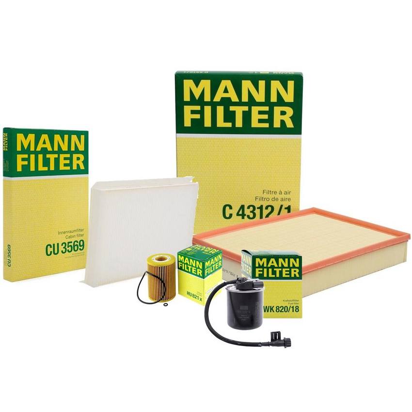 Mercedes Air / Cabin Air / Fuel / Engine Oil Filter Kit - MANN-FILTER 3739246KIT